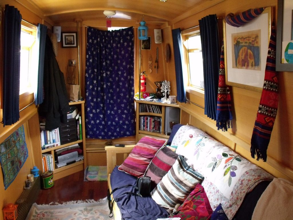 Narrowboat Audrey Too's living room